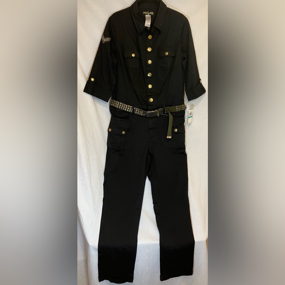 Vintage Baby Phat Belted Military Style Jumpsuit Women's Size 16 NWT Pockets
